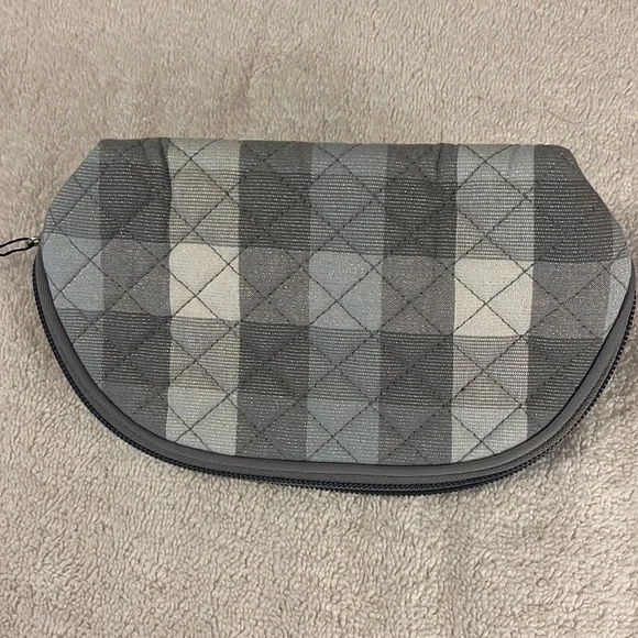 Neutral Buffalo Check Clamshell Cosmetic - Picture 2 of 4